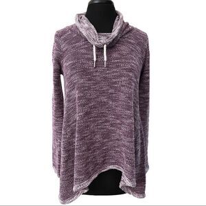 𝅺calvin Klein Sport Purple Cowl Neck Pullover Sz S